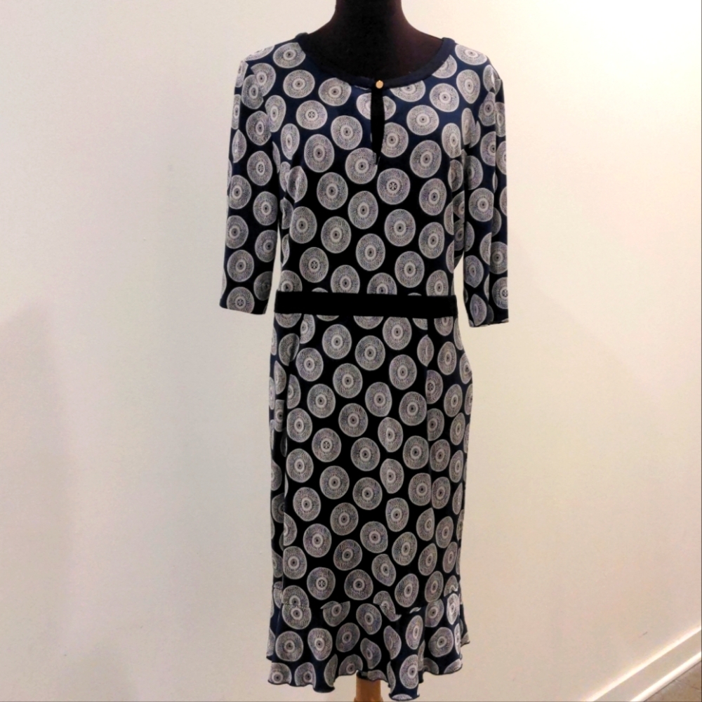Tory Burch Kayla Medallion Print Silk Sheath Dress Size Large - Picture 7 of 8